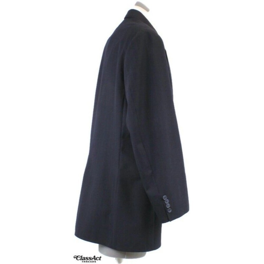 Unbranded Men 2 Piece Suit 2 Btn Blue Striped 46L Pleated Fronts 39" Waist - Picture 6 of 9